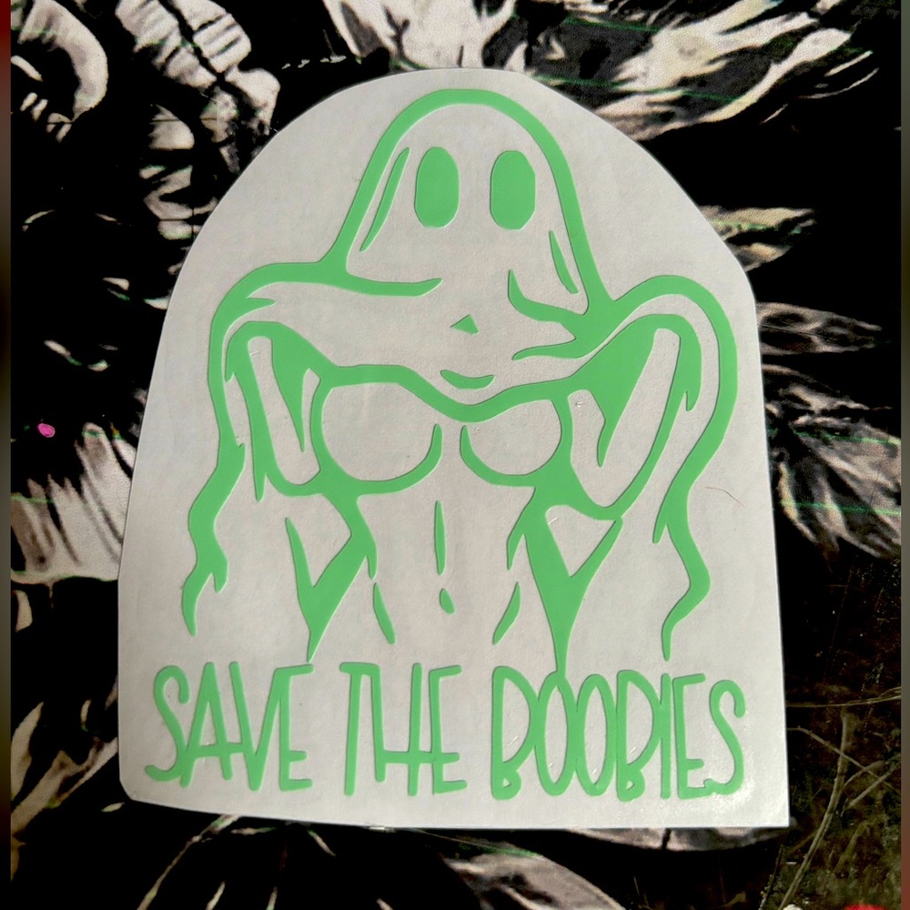 Save The Boobies Vinyl Decal
